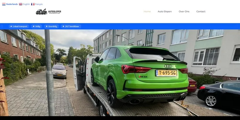 Homepage van Autosleper