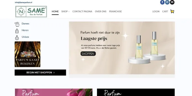 Homepage van SameParfum