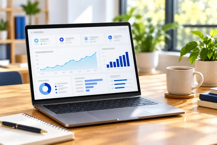 Dashboard met grafieken van websitebezoek